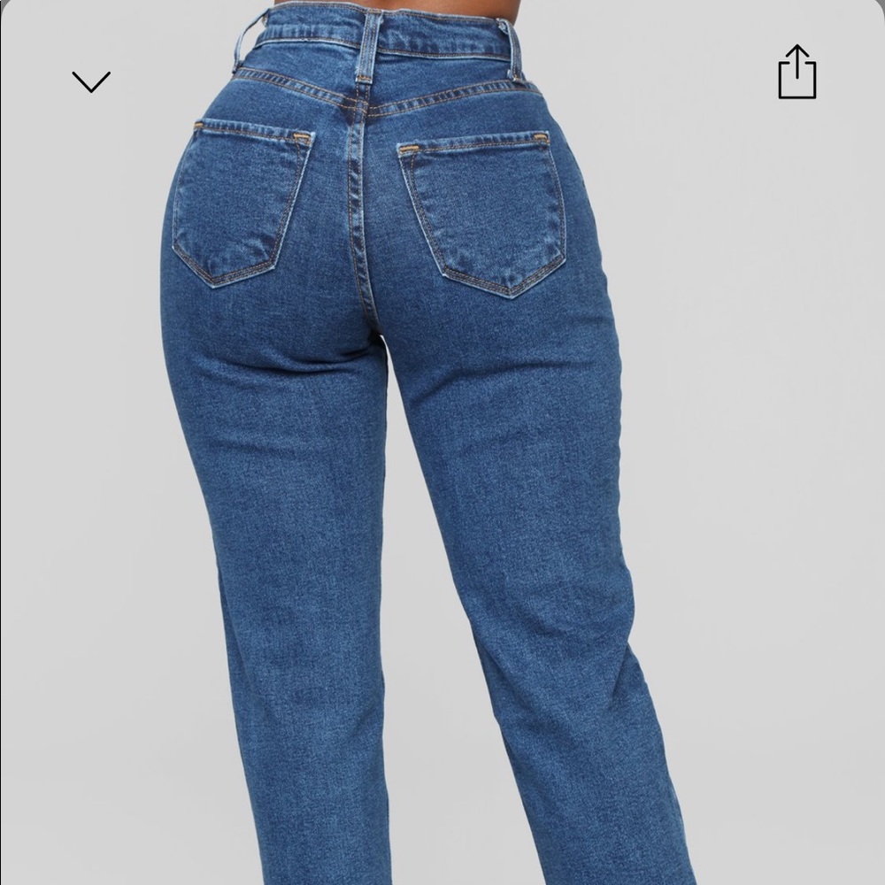Fashion nova high waisted cuffed mom jeans